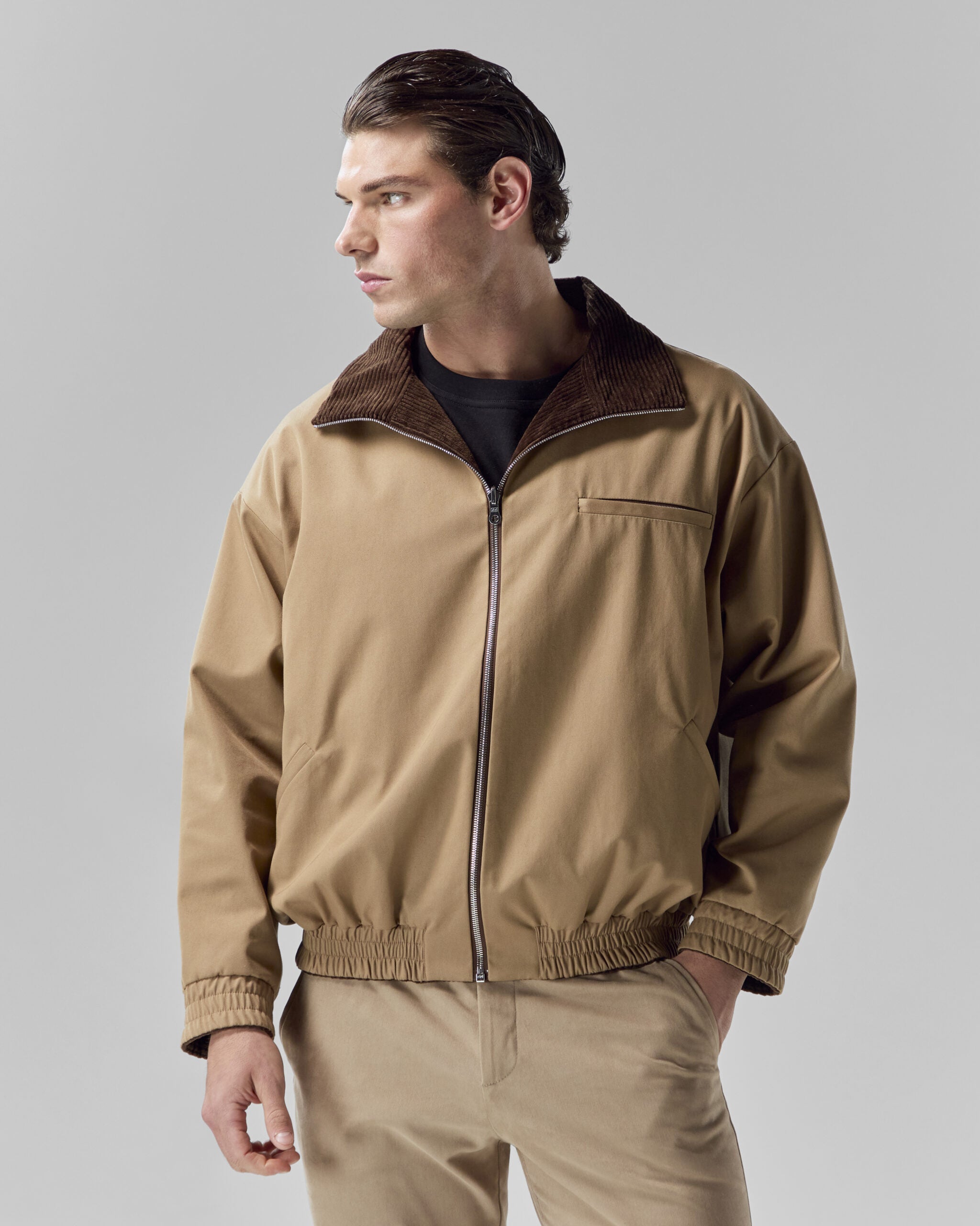 Reversible Corduroy Jacket | Tan / Espresso