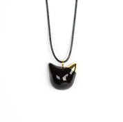 The Black Cat Necklace With Adjustable Cord