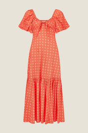 Zillah Dress | Geo Floral Pink/Orange