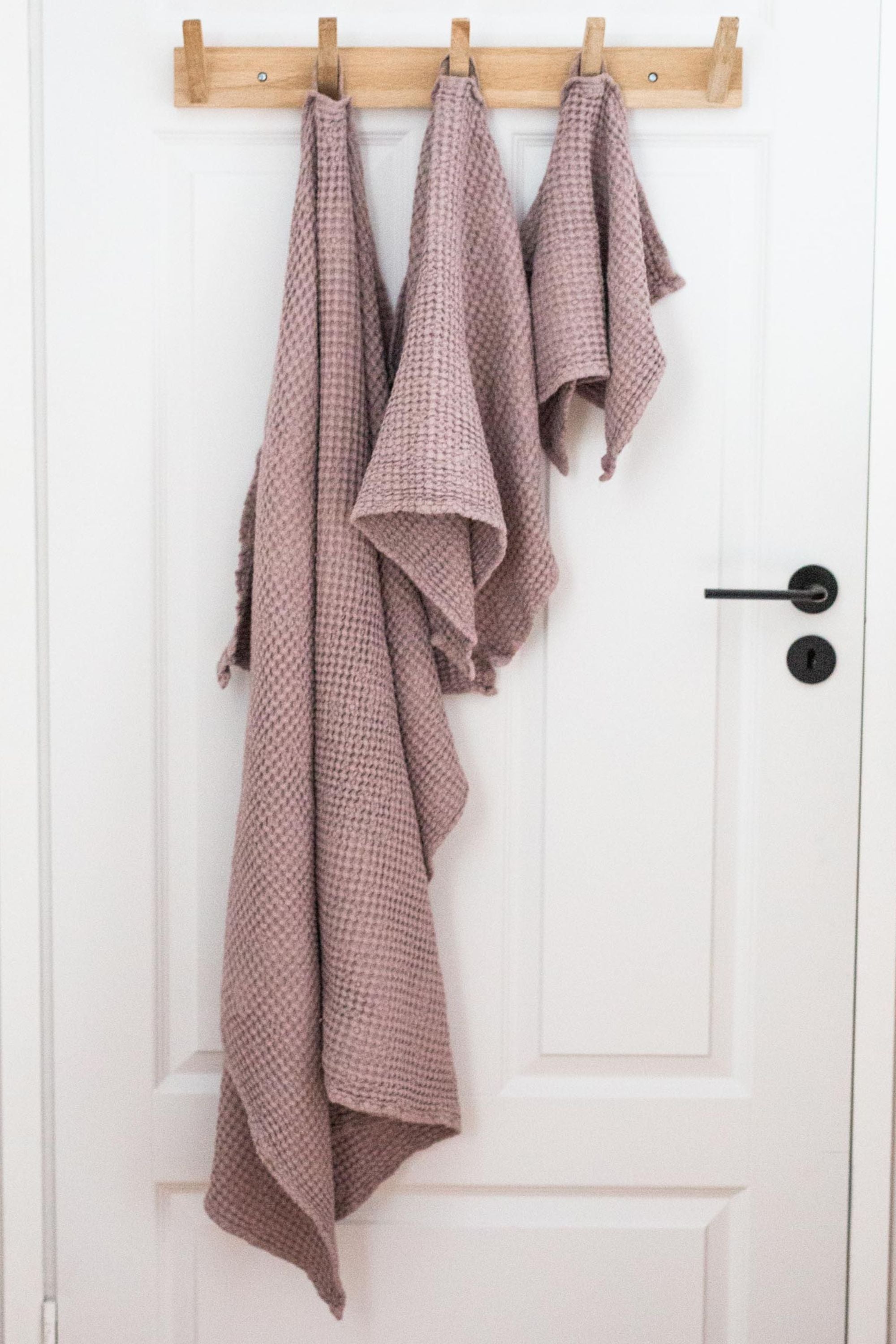 Linen waffle towel set