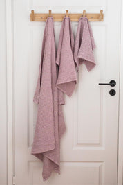 Linen waffle towel set