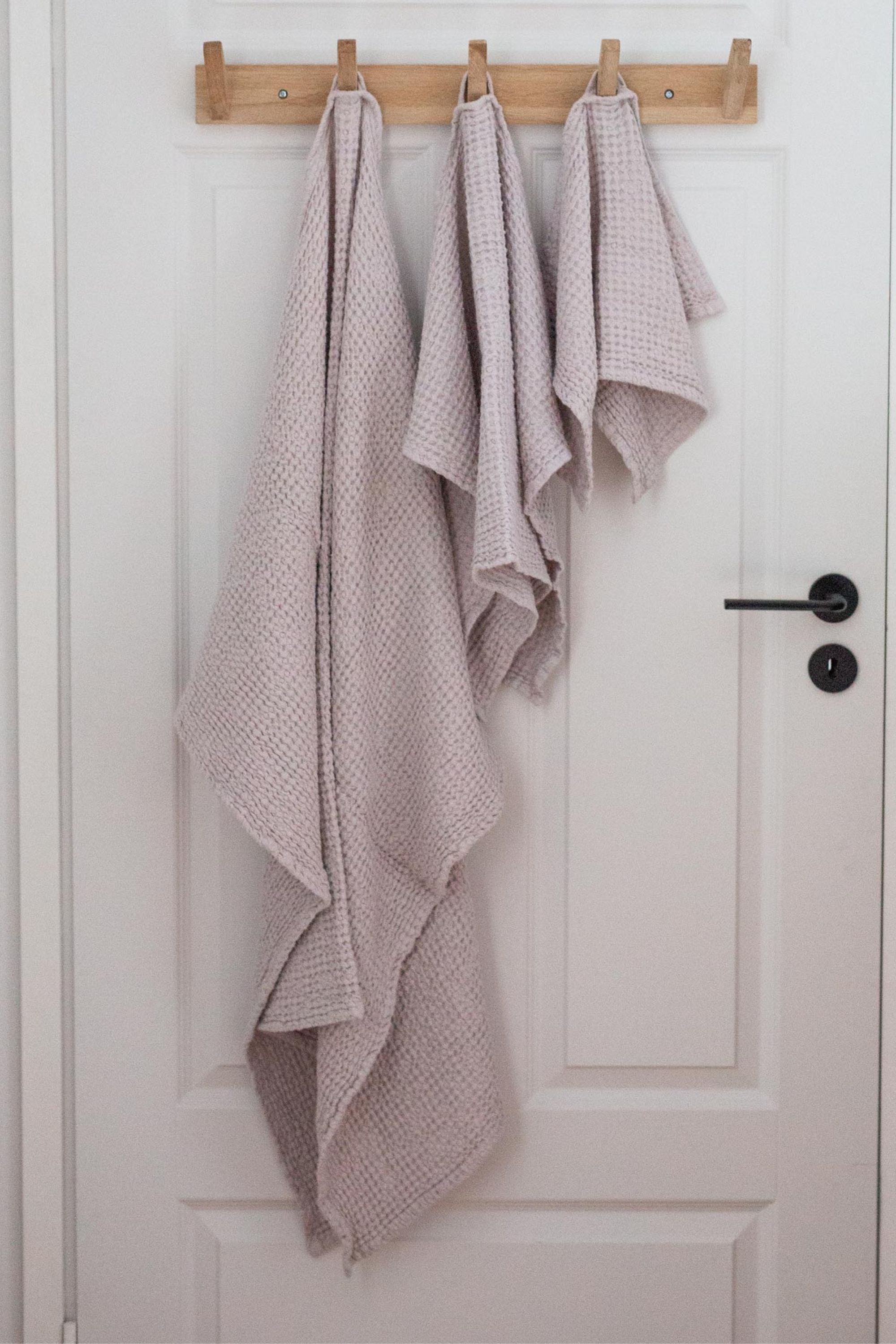 Linen waffle towel set