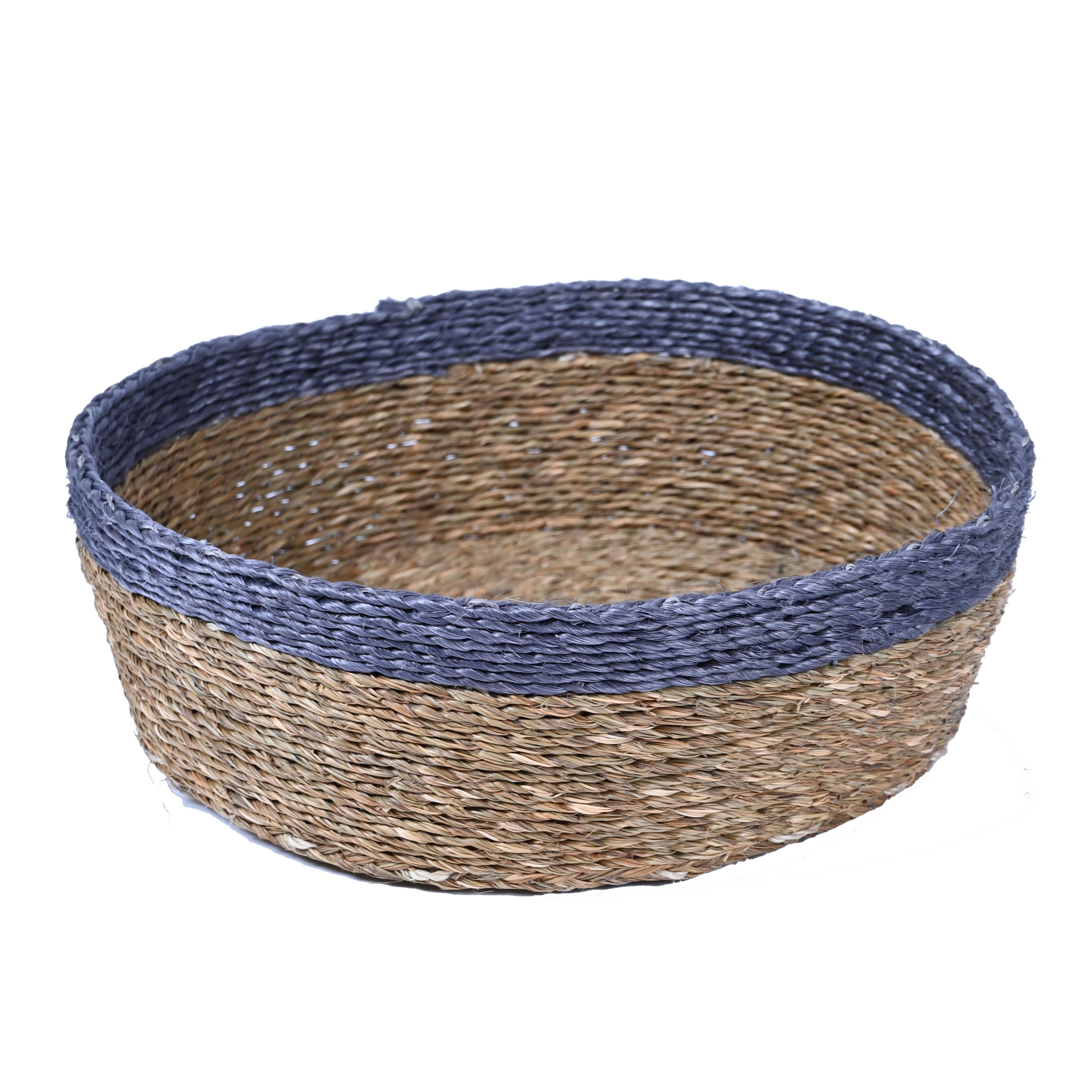 White Trim Lutindzi Grass Bread Basket