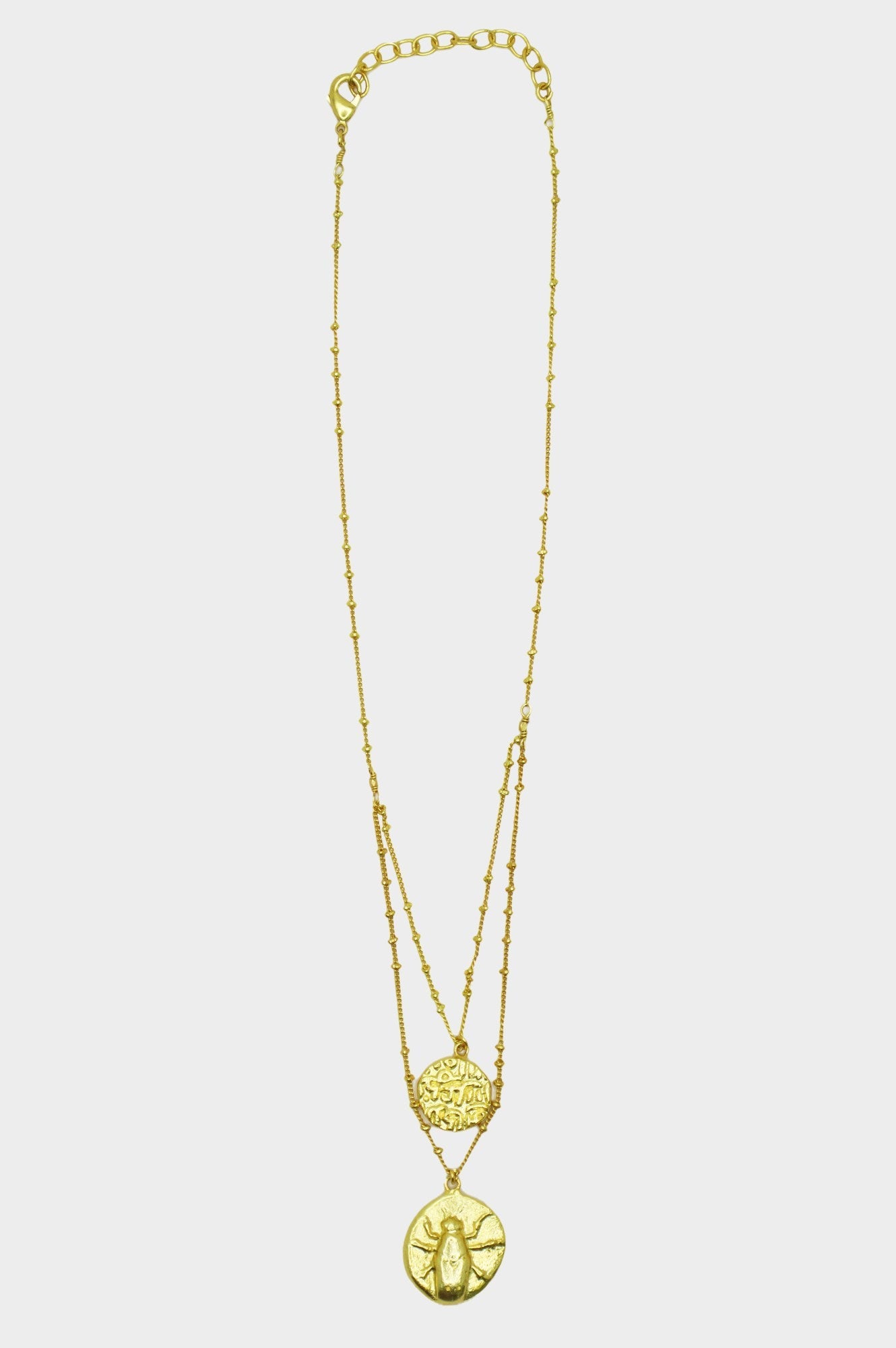 Beetle Necklace | Gold