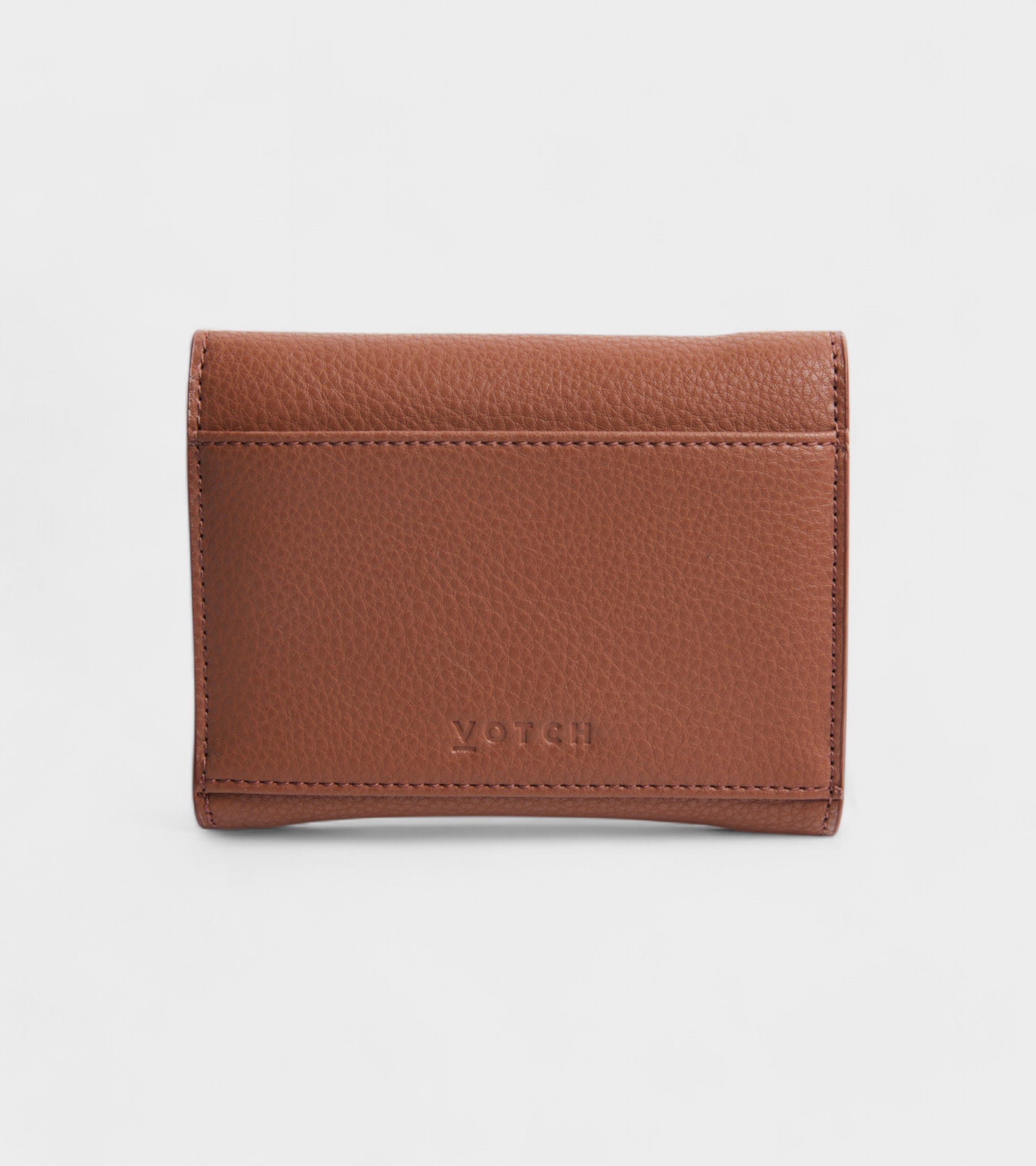 Clemmie Vegan Bio-Based Bamboo Trifold Purse in Brown