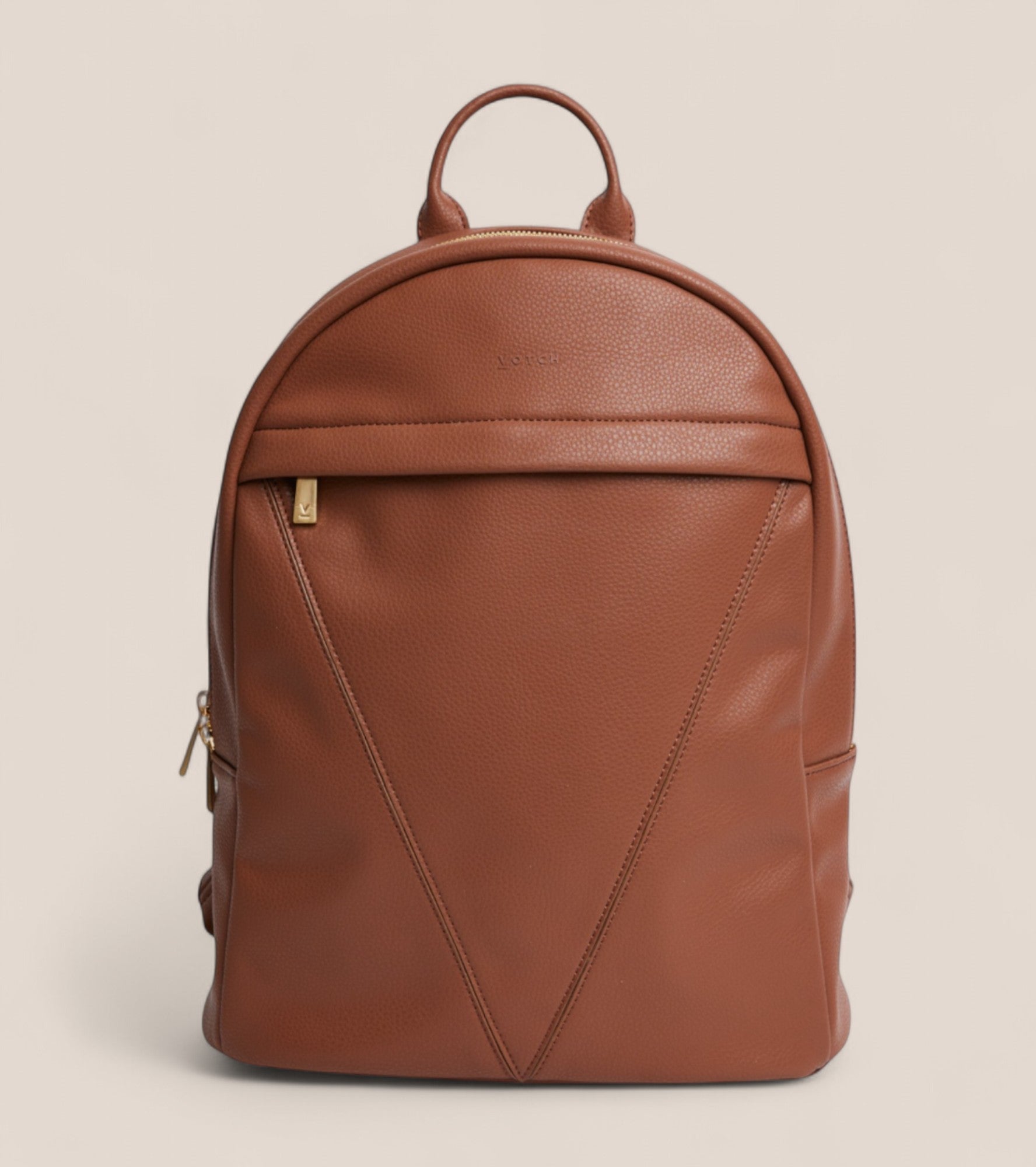 Laurie Vegan Bio-Based Bamboo Leather Backpack in Brown