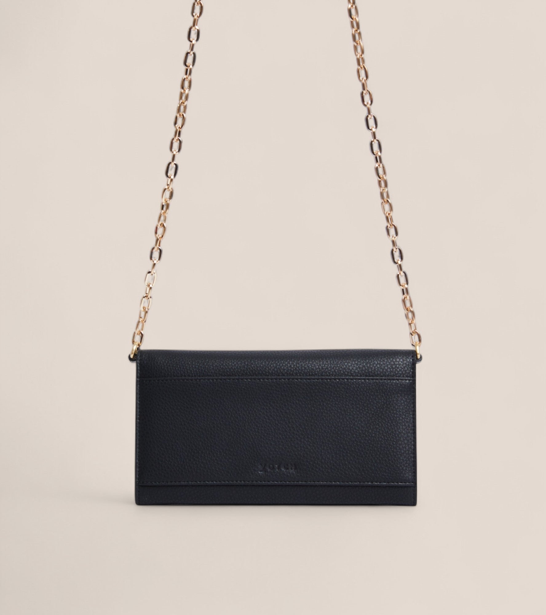 Luella Vegan Bio-Based Bamboo Leather Chain Purse in Black