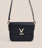 Margot Vegan Bio-Based Bamboo Leather Crossbody in Black