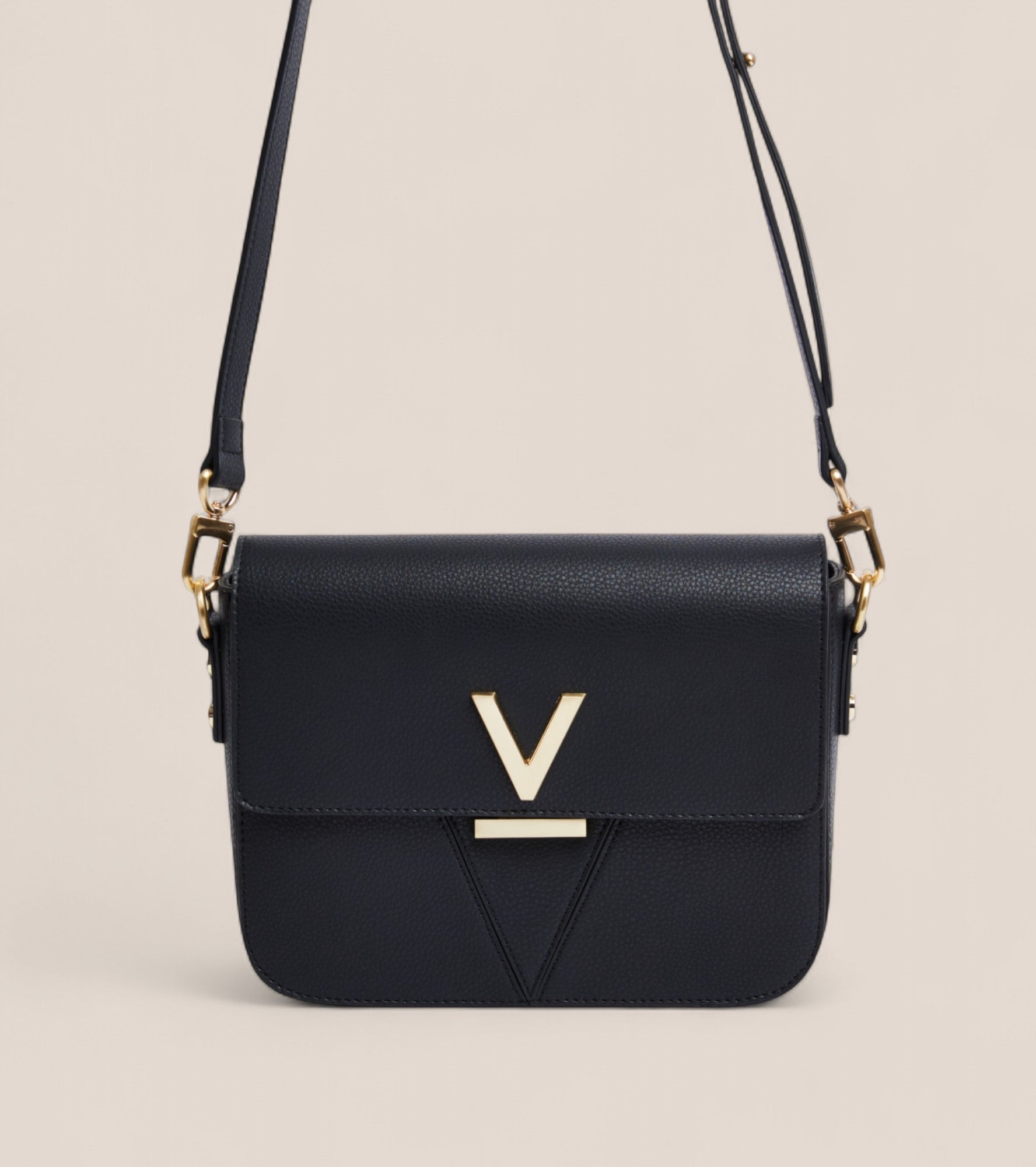 Margot Vegan Bio-Based Bamboo Leather Crossbody in Black