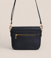 Margot Vegan Bio-Based Bamboo Leather Crossbody in Black