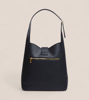 Nancy Vegan Bio-Based Bamboo Leather Elevated Tote Bag in Black