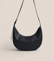 River Vegan Bio-Based Bamboo Leather Hobo Bag in Black