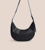River Vegan Bio-Based Bamboo Leather Hobo Bag in Black