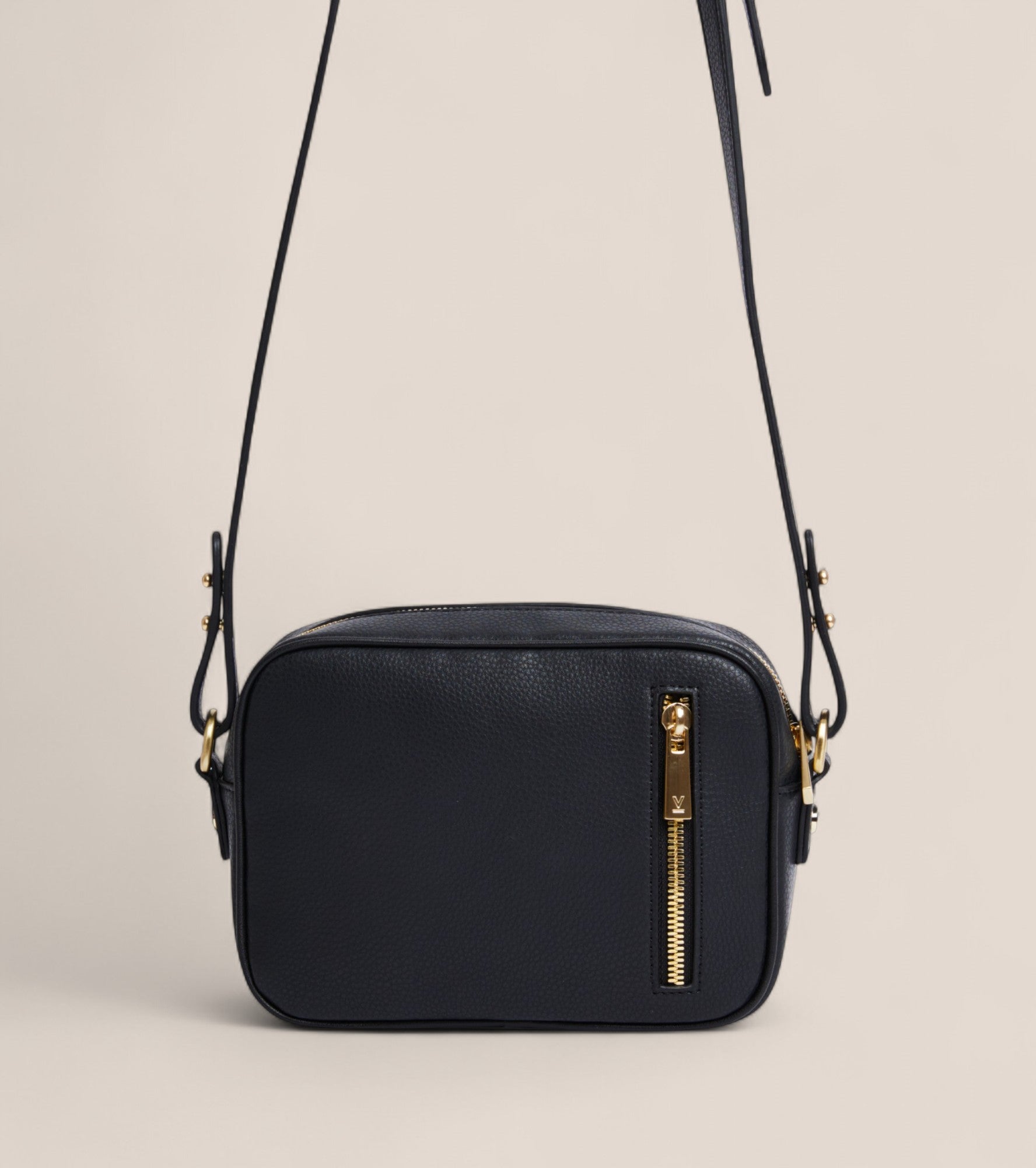 Silvie Vegan Bio-Based Bamboo Dual-Look Bamboo Crossbody Bag in Black