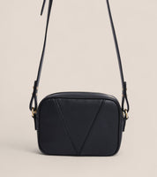 Silvie Vegan Bio-Based Bamboo Dual-Look Bamboo Crossbody Bag in Black