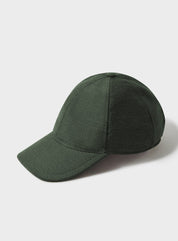 Wool/Cotton Flannel Green Baseball Cap