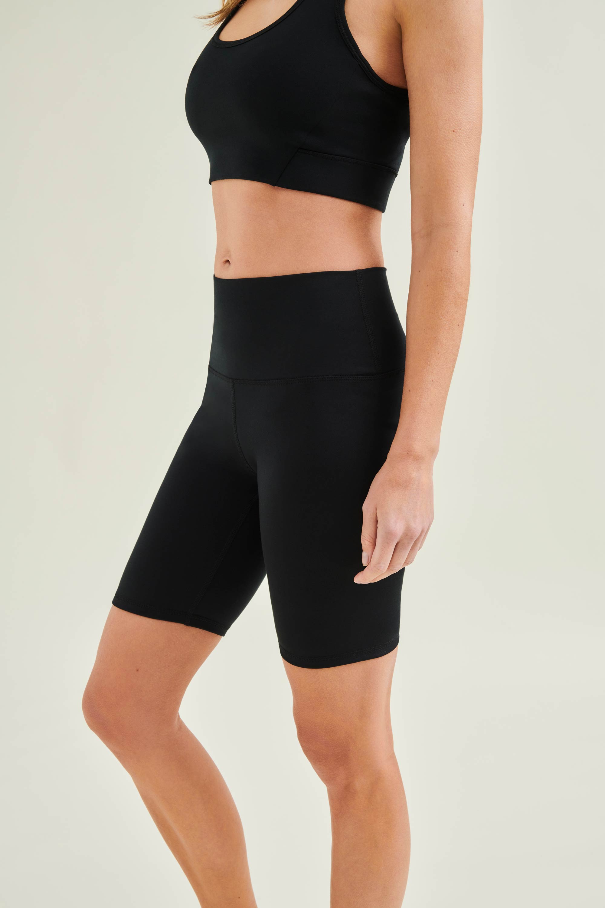 NEW Yoga Shorts -High Waist - Caviar Black
