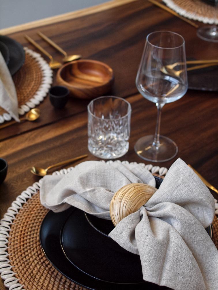 Bamboo Napkin Ring Set