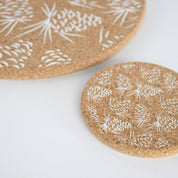 Cork Mats | Pinecones | White