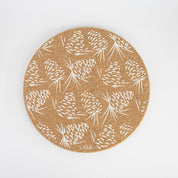 Cork Mats | Pinecones | White