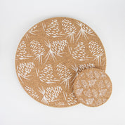 Cork Mats | Pinecones | White