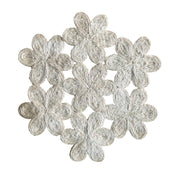 White and Natural Imbali Hexagon Placemat