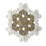 White and Natural Imbali Hexagon Placemat