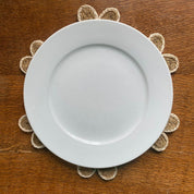 White and Natural Imbali Hexagon Placemat