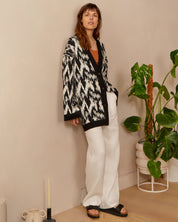 Ikat Organic Cotton Knitted Cardigan