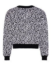 Leopard Knitted Wool & Cashmere Jumper Black & White