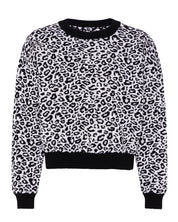 Leopard Knitted Wool & Cashmere Jumper Black & White