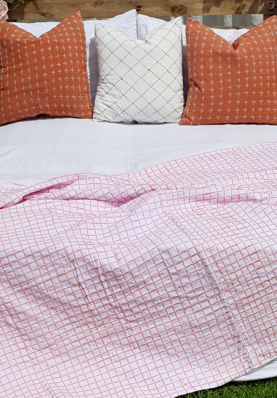 Zuri  |  Checked Kantha Throw