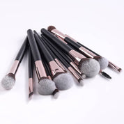 Vegan Makeup Brush Set- Sophistication. Sustainable Wood and Rose Gold