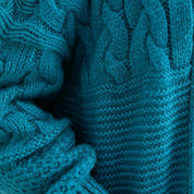 Alex Balloon Sleeve Cable Maxi Cardigan - Teal