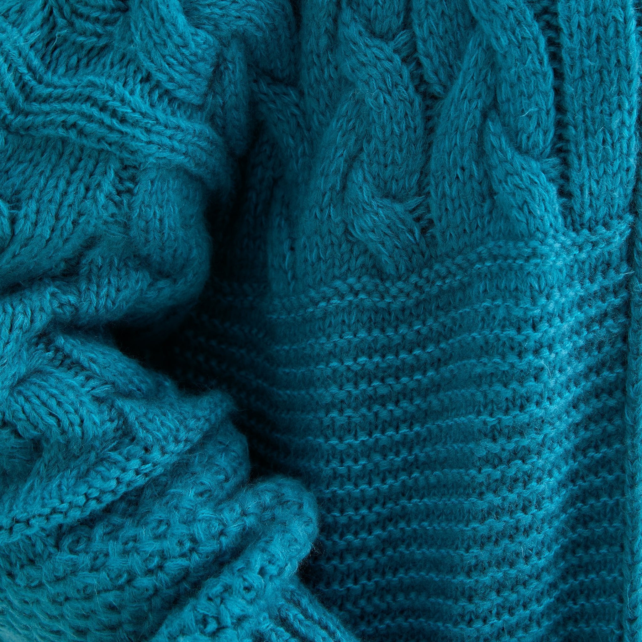 Alex Balloon Sleeve Cable Maxi Cardigan - Teal