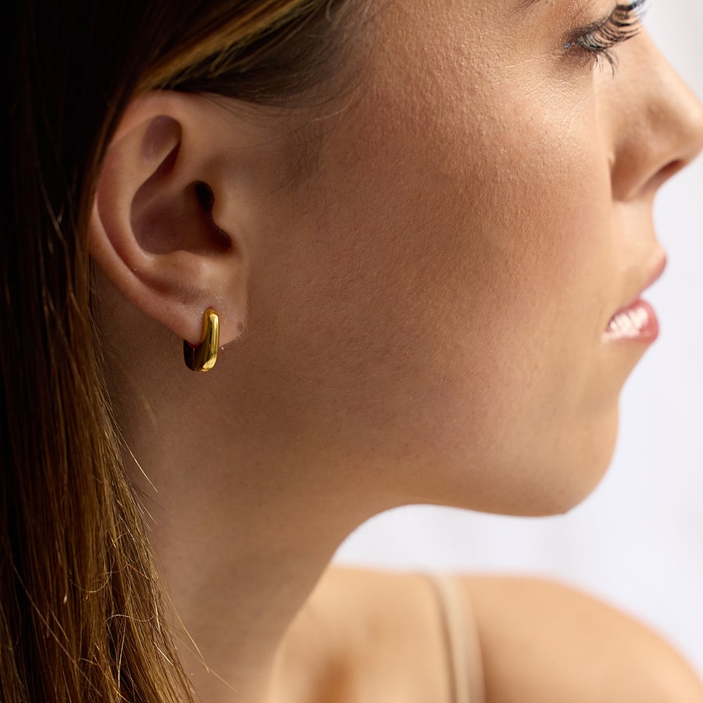 Bella Mini Geometric Gold Earrings