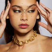 Amadeus Daphne Thick Gold Chain Choker Necklace