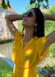 Athena Marie Silk Maxi Wrap Dress