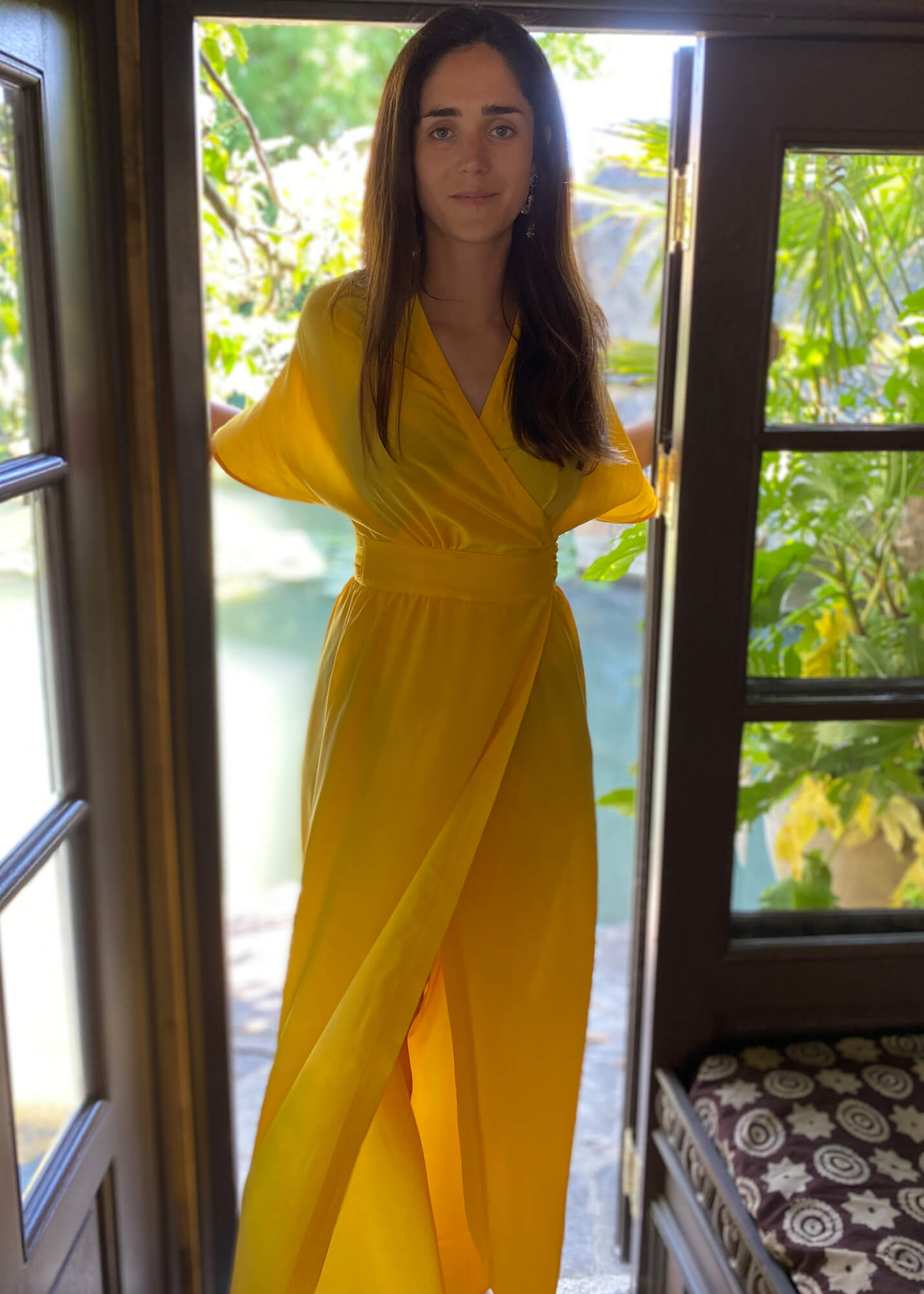 Athena Marie Silk Maxi Wrap Dress