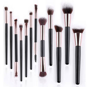 Vegan Makeup Brush Set- Sophistication. Sustainable Wood and Rose Gold