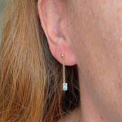 Rising Star Baguette Diamond Chain Studs