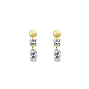 Rising Star Princess and Baguette Diamond Dot Studs