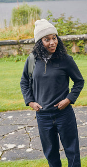 Black Nevis 1/4 Zip Lightweight Fleece