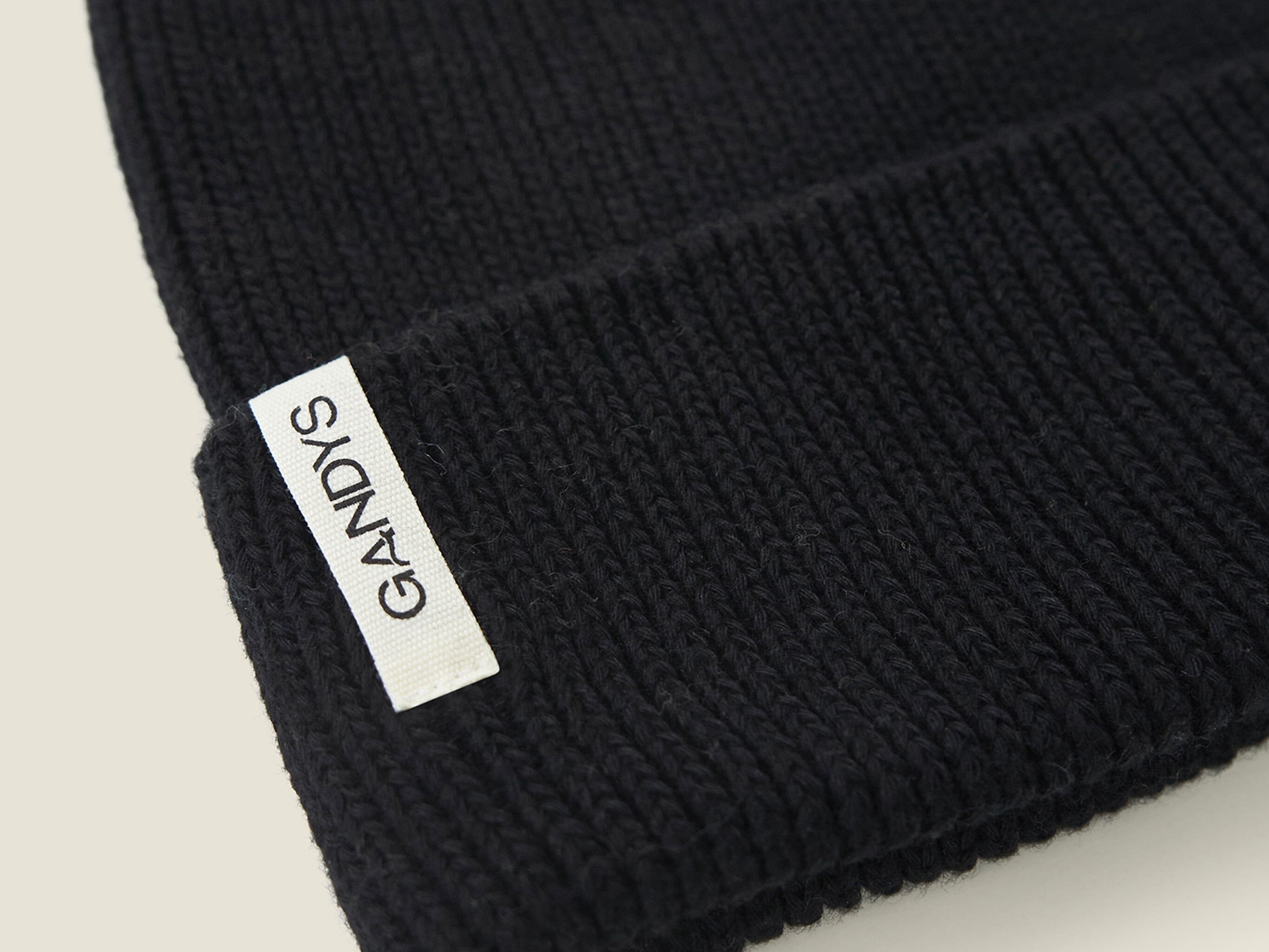 Black Organic Cotton Beanie