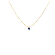 Rising Star Blue Sapphire Solitaire Necklace