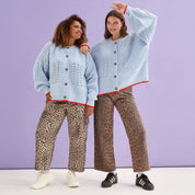 Brigit Pointelle Stitch Balloon Sleeve Cardigan - Blue