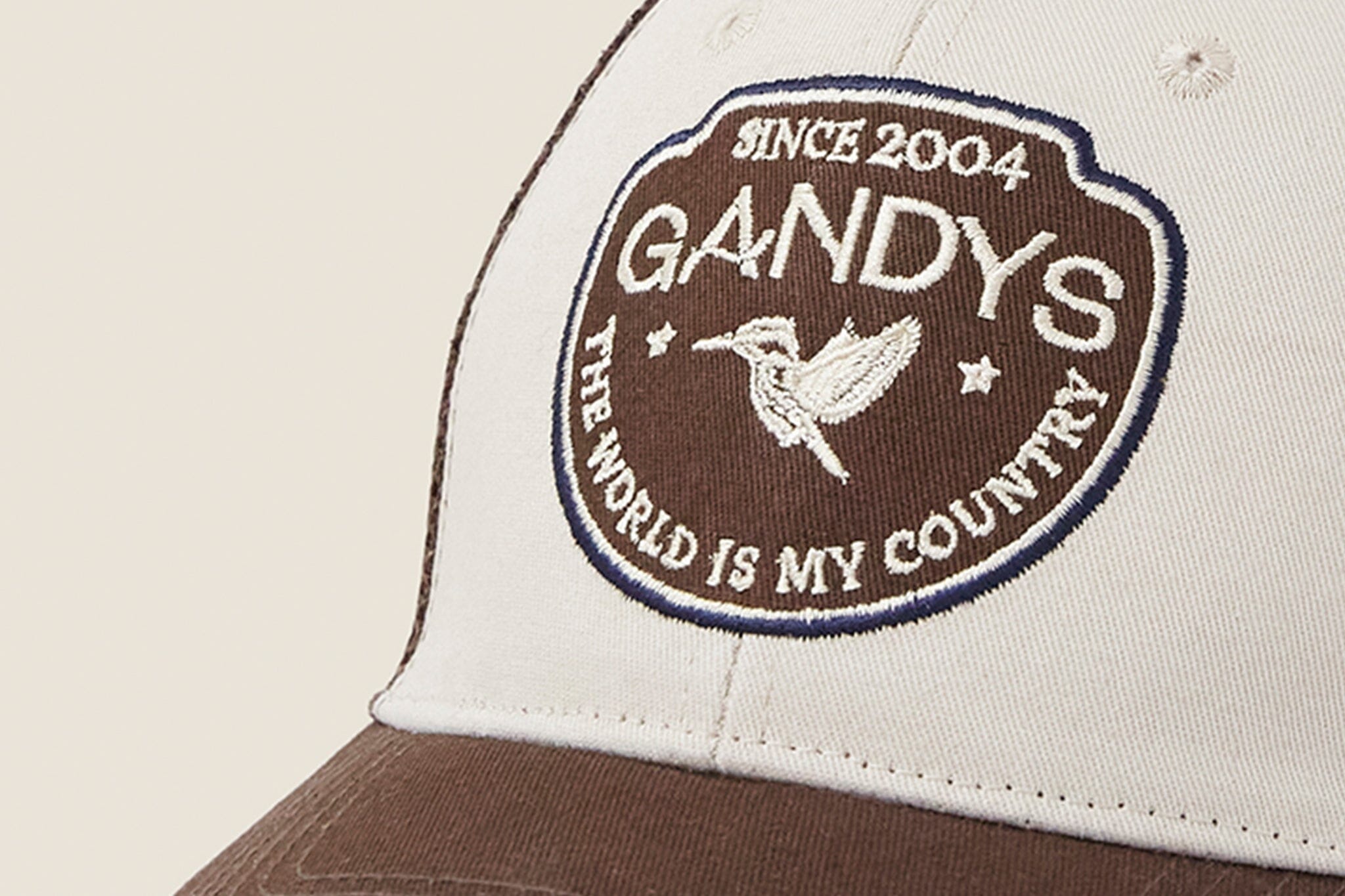 Brown The World Is My Country Trucker Cap