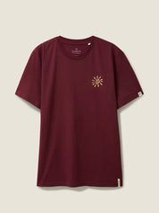 Burgundy Guatemala Back Print Campus T-Shirt