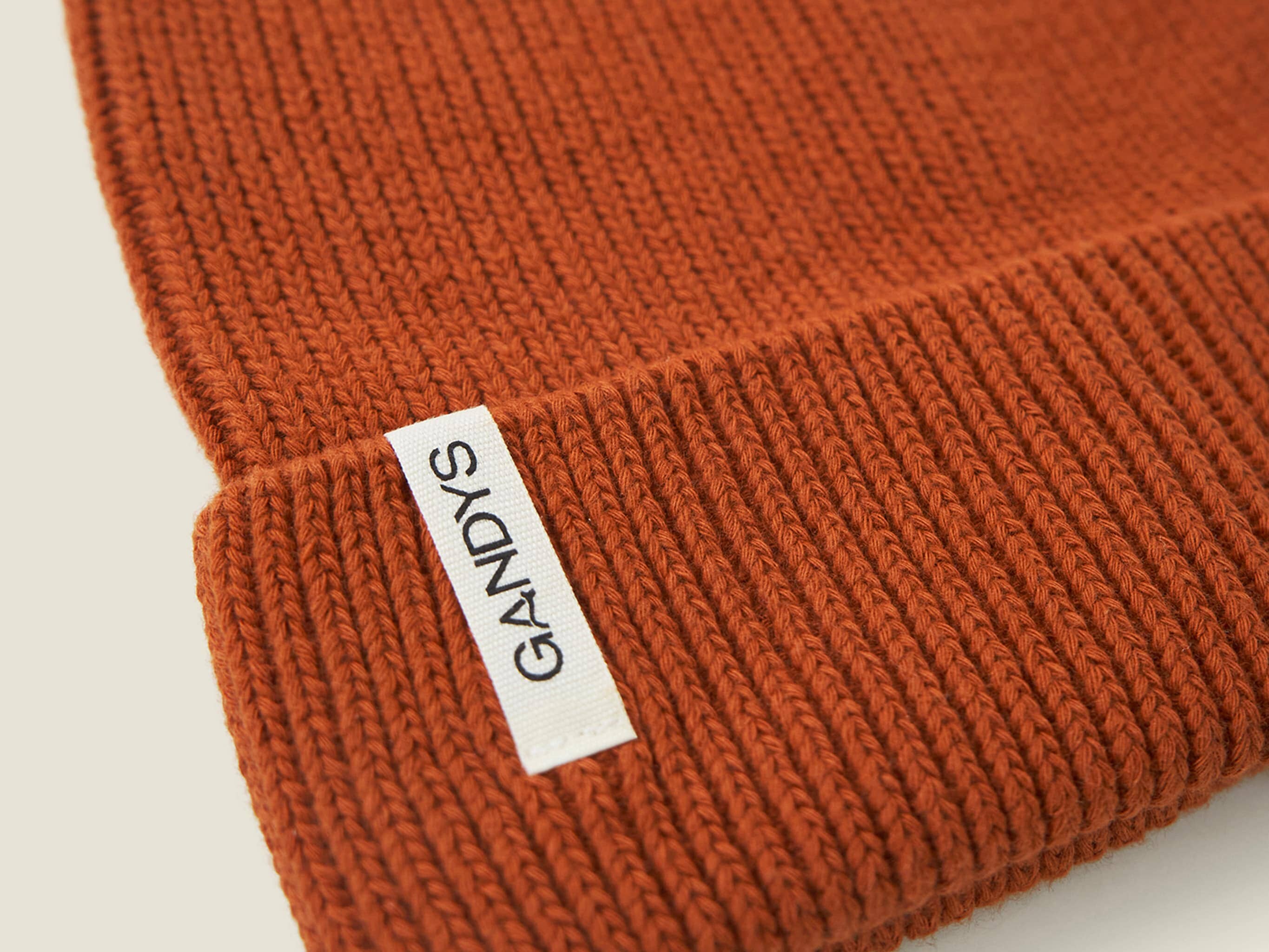 Burnt Orange Organic Cotton Beanie