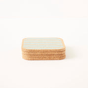 Cork Coasters | Candy Stripes - Blue